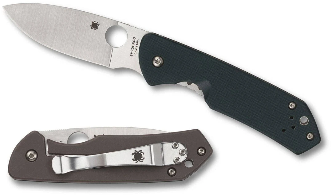 Spyderco Jerry Brouwer Knife 2.77" S30V Satin Blade G10 - Ti Handles 2 Spyderco Jerry Brouwer Knife 2.77" S30V Satin Blade G10 - Ti Handles