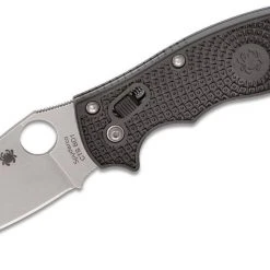 Spyderco Manix 2 Knife Plain Blade Black Handles Spyderco Knives