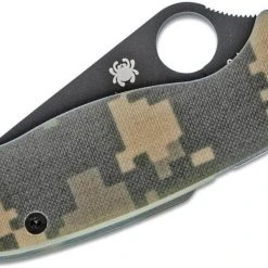 Spyderco Knives Spyderco Para 3 Knife 3" CPM-S45VN Black Plain Blade, Digital Camo G10 Handles