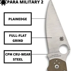 Spyderco Paramilitary 2 C81MPCW2 Folding Knife 3.47