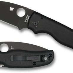Spyderco Shaman Folding Knife 3.58" S30V Black Plain Blade, Matte G10