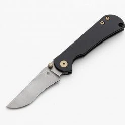 TOOR KNIVES Toor Chasm Folding Knife 3" CPM-154 Stonewashed, Black Titanium Handles - FL154R