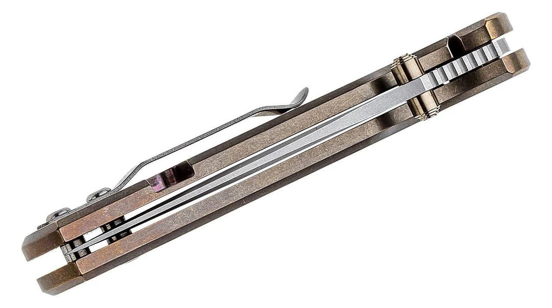 TOOR KNIVES Toor Merchant FL35S Folding Knife 3.5" CPM-S35VN - Bronze 3 TOOR KNIVES Toor Merchant FL35S Folding Knife 3.5" CPM-S35VN - Bronze