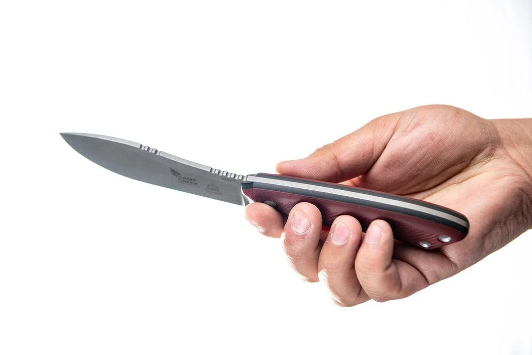 TOPS KNIVES All Knife Brands TOPS CPCKFE-01 Camp Creek Fire Edition Tumbled S35VN Red Black G10 Fixed Blade 13 TOPS KNIVES All Knife Brands TOPS CPCKFE-01 Camp Creek Fire Edition Tumbled S35VN Red Black G10 Fixed Blade