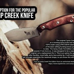 TOPS KNIVES All Knife Brands TOPS CPCKFE-01 Camp Creek Fire Edition Tumbled S35VN Red Black G10 Fixed Blade 17 TOPS KNIVES All Knife Brands TOPS CPCKFE-01 Camp Creek Fire Edition Tumbled S35VN Red Black G10 Fixed Blade