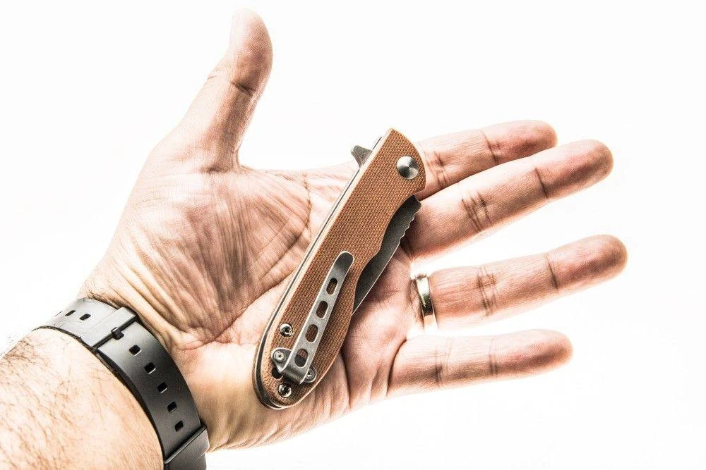 TOPS KNIVES TOPS MSF-4.0 Mini Scandi Flipper Knife 3.25" N690Co Two-Tone Blade All Knife Brands 6 TOPS KNIVES TOPS MSF-4.0 Mini Scandi Flipper Knife 3.25" N690Co Two-Tone Blade All Knife Brands